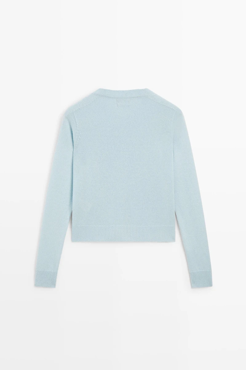 Cardigan court 100 % cachemire