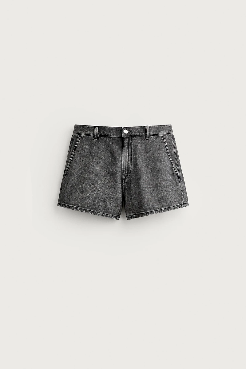 ACID WASH DENIM SHORTS