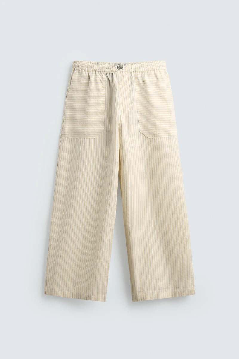 RELAXED FIT CONTRAST STRIPE PANTS