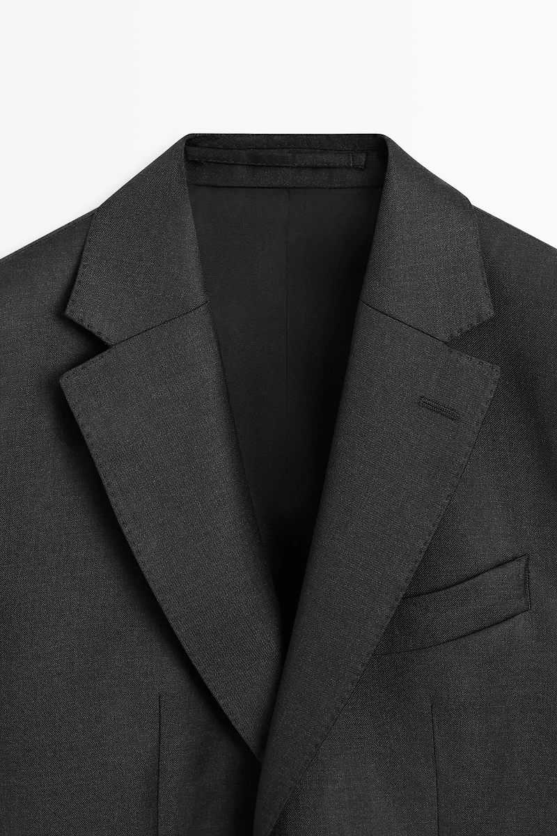 100% cool wool suit blazer