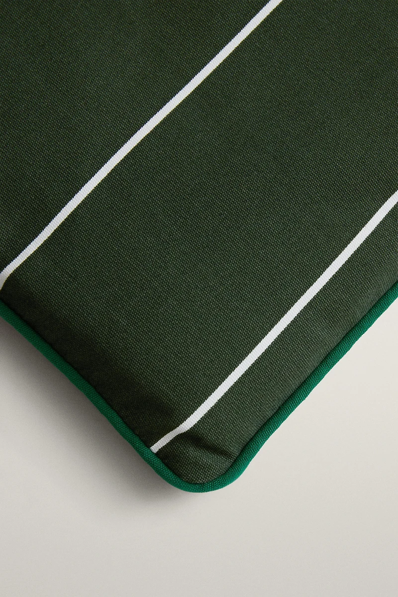 STRIPED TOPPER WITH PIPING