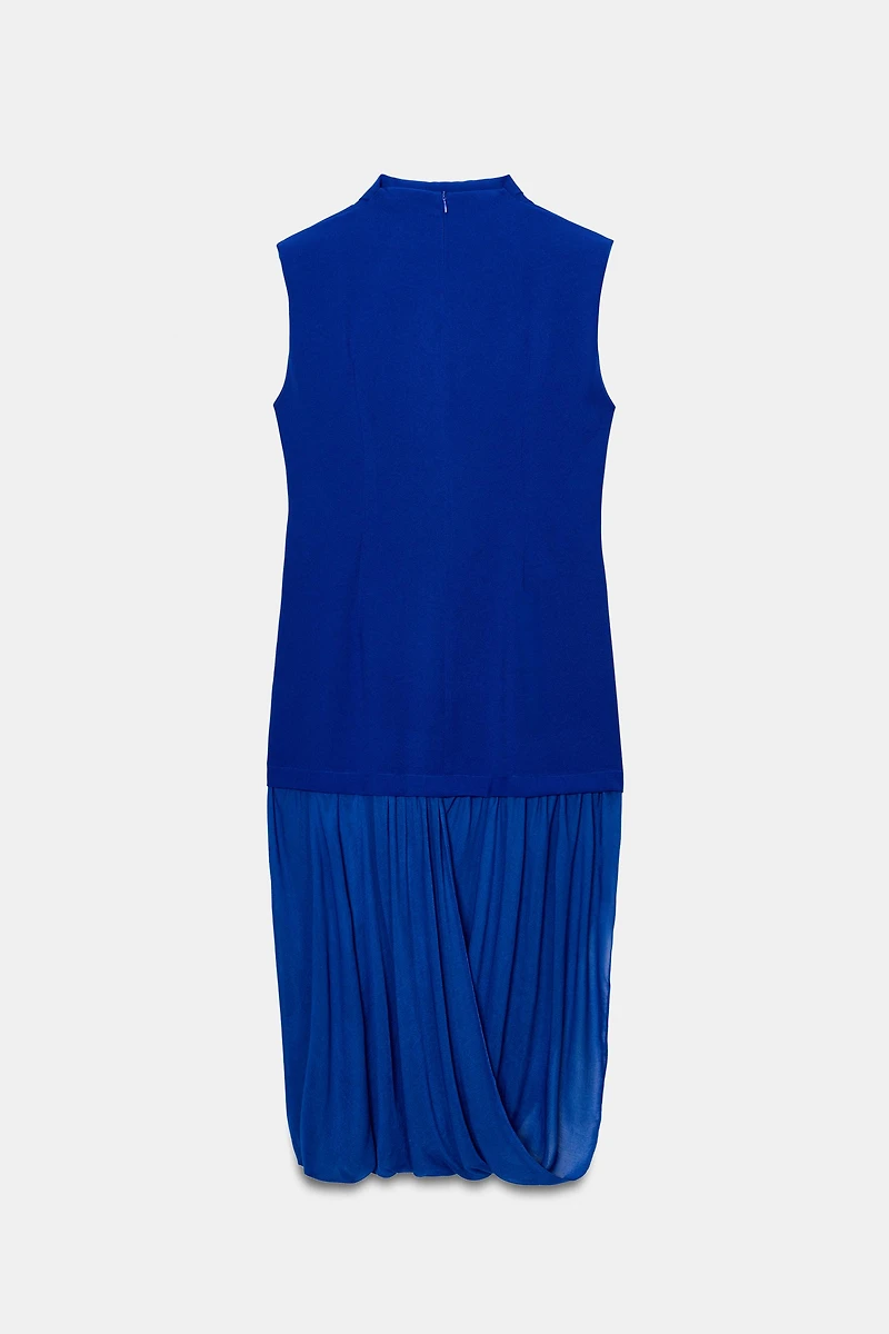 COMBINATION MIDI DRESS