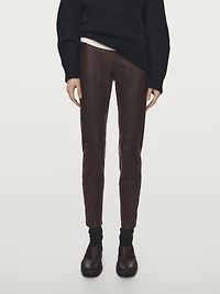 Nappa leather leggings
