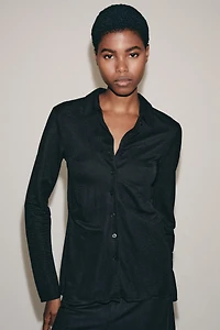 BUTTONED PLEATED TOP