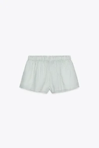 STRIPED GAUZE PAJAMA SHORTS