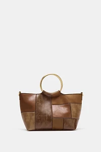 MINI SAC SEAU ANSES RIGIDES PATCHWORK