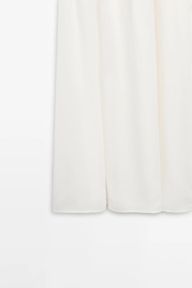 Long matching linen blend dress