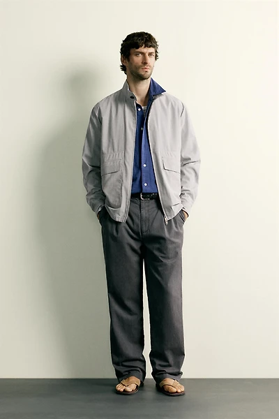 REGULAR FIT CHECKERED JACKET
