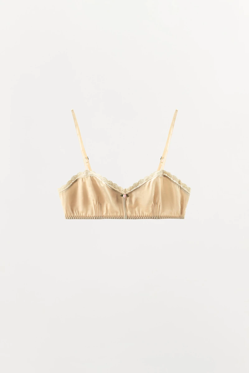 CONTRAST FLORAL LACE BRA