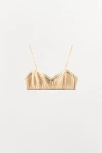 CONTRAST FLORAL LACE BRA
