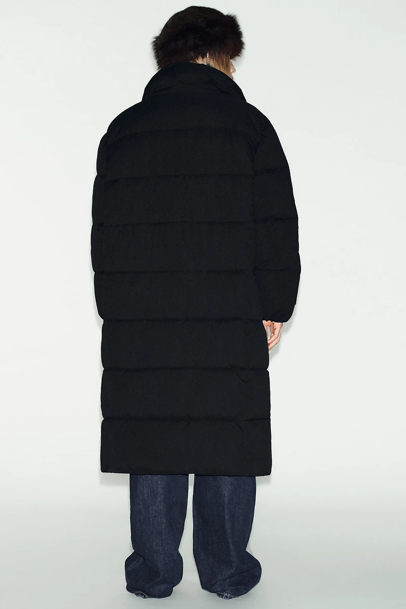 LONG WATER REPELLENT WINDPROOF WRAP-NECK ANORAK