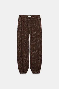 METALLIC THREAD SEQUIN BALLOON PANTS