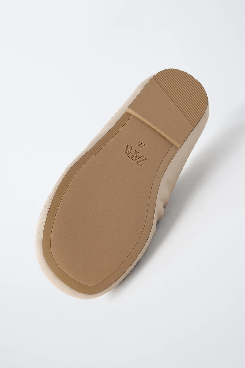 LEATHER BALLET FLATS