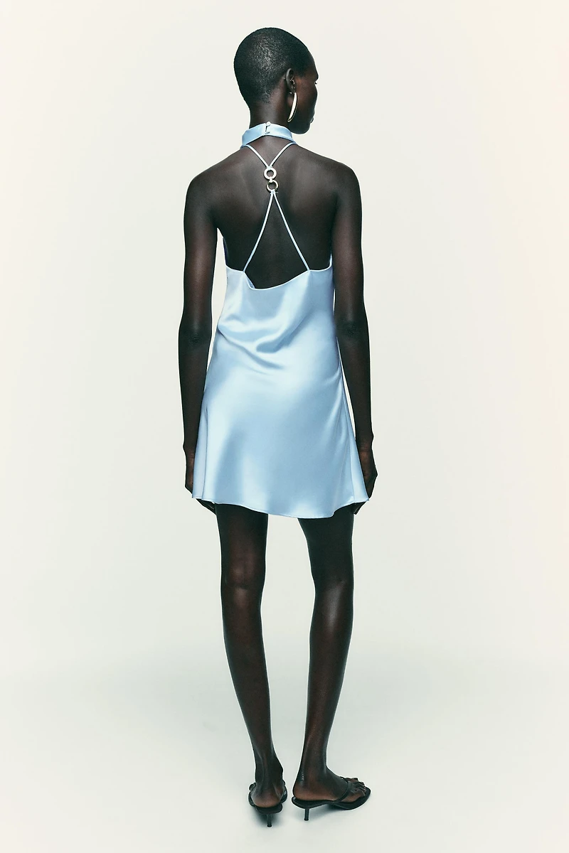 SATIN EFFECT MINI DRESS