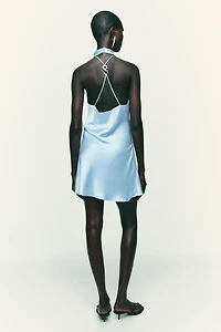 SATIN EFFECT MINI DRESS