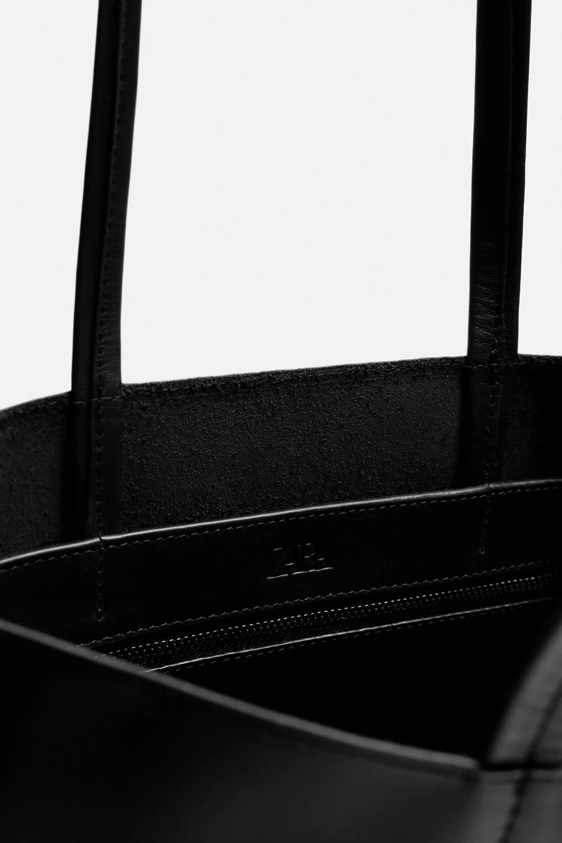 LEATHER SHOPPER BAG