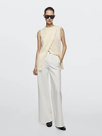 High-waist palazzo jeans