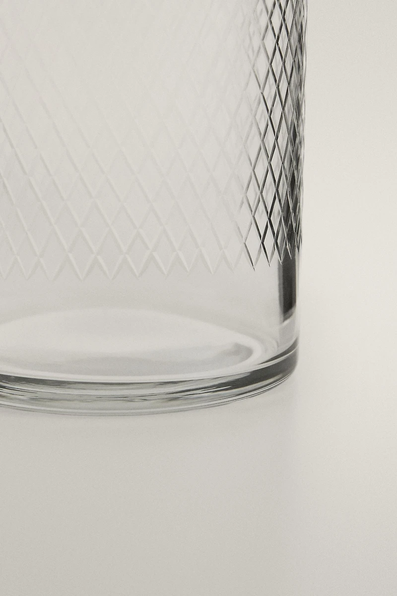 ENGRAVED GLASS BOTTLE