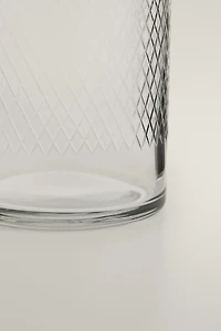 ENGRAVED GLASS BOTTLE