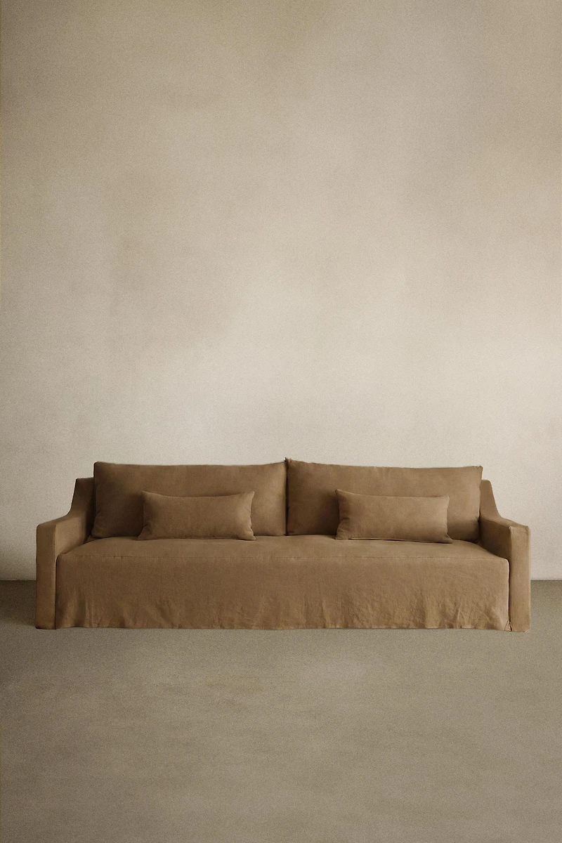 WASHED LINEN SLIPCOVER COUCH