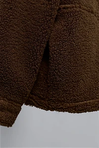 EMBROIDERED FLEECE OVERSHIRT