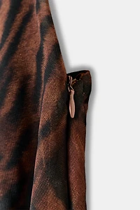 ANIMAL PRINT WRAP MINI DRESS