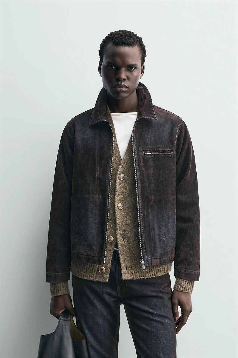 FLOCKED VELVET JACKET