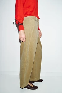 CORDUROY BARREL PANTS
