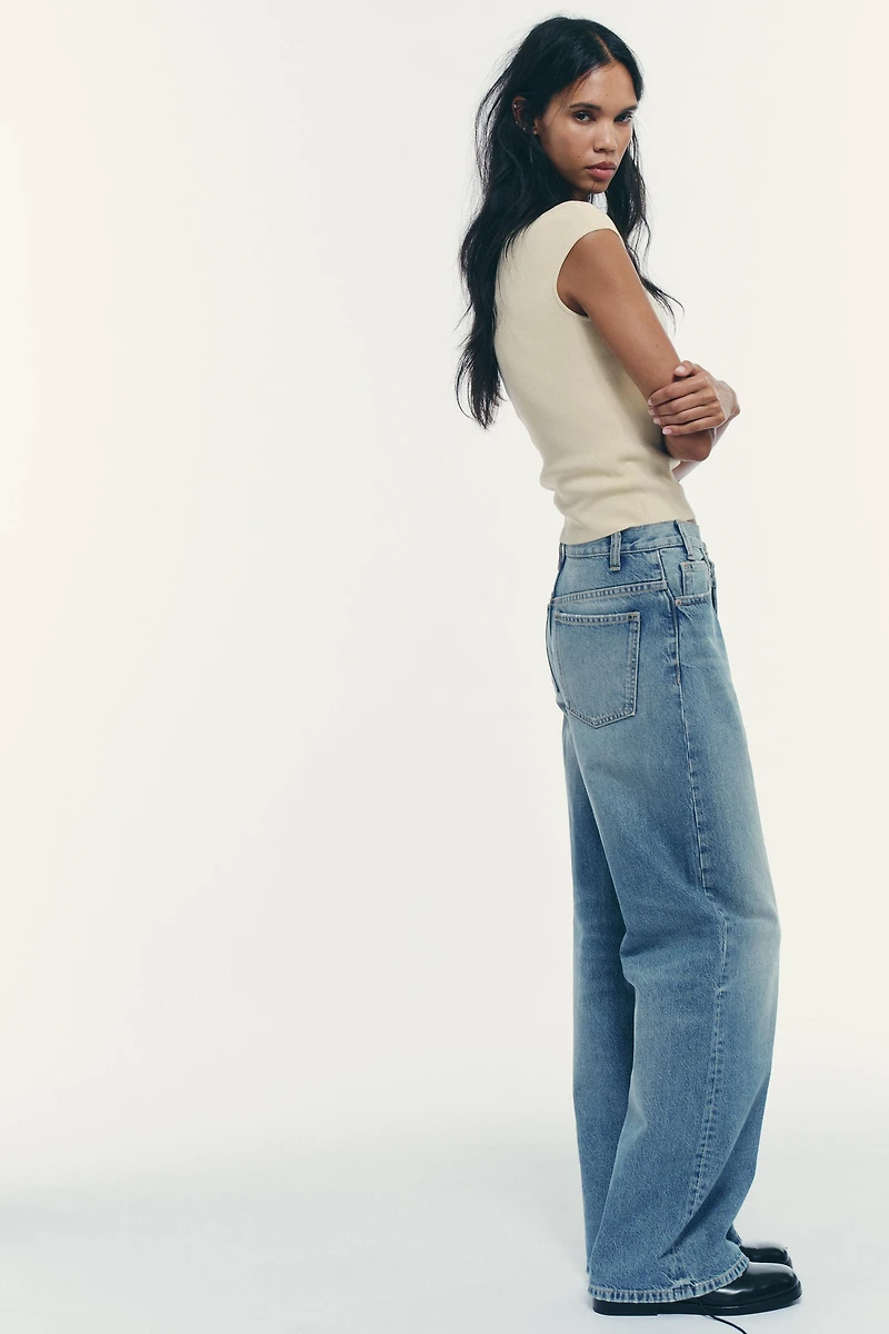 JEAN TRF WIDE LEG TAILLE HAUTE CROISÉE