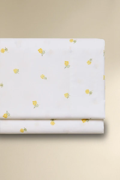 MIMOSA PRINT COTTON FLAT SHEET