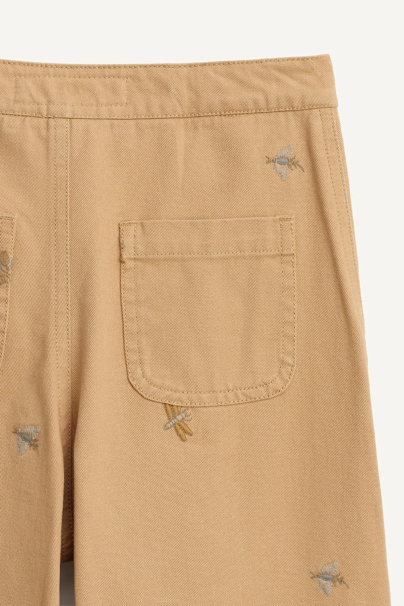 LIMITED EDITION EMBROIDERED INSECT STRAIGHT-LEG PANTS