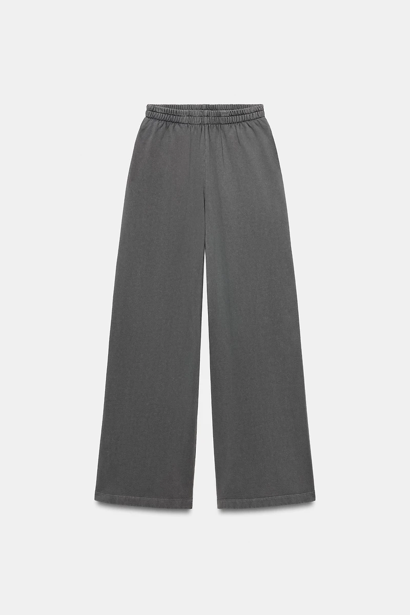 PANTALON LARGE EFFET DÉLAVÉ
