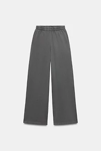PANTALON LARGE EFFET DÉLAVÉ