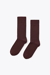 WOOL BLEND RIB SOCKS