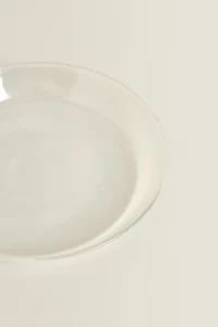 BOROSILICATE GLASS SIDE PLATE WITH RIM