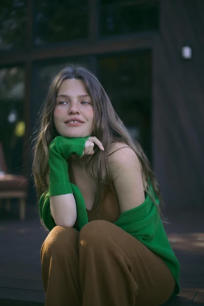 100% WOOL LONG MITTENS