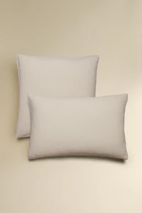 MINI WAFFLE-KNIT COTTON PILLOWCASE