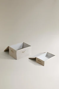 FOLDABLE STORAGE BOX WITH LID