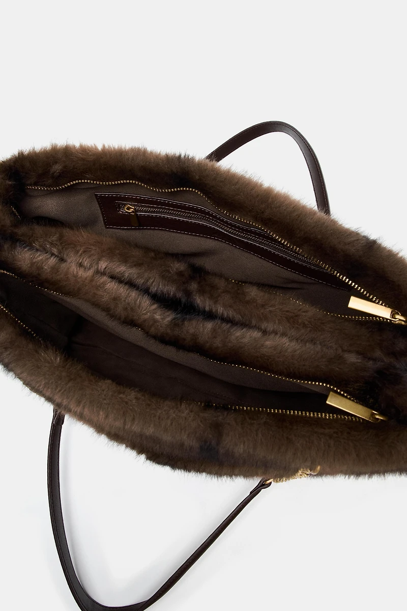 FAUX FUR SHOULDER BAG