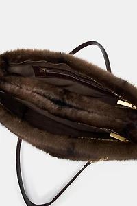 FAUX FUR SHOULDER BAG