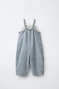 LONG FLORAL OVERALLS