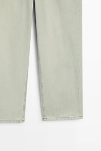 Jean wide leg cropped taille moyenne