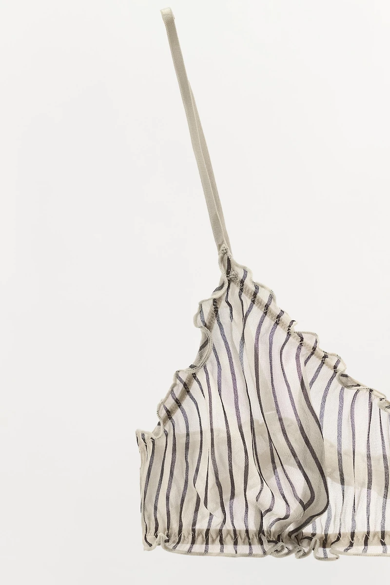 100% VISCOSE STRIPED PRINT BRA