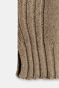 WOOL BLEND HIGH NECK VEST