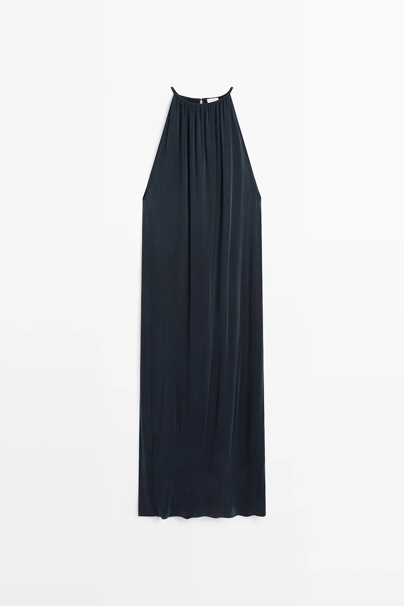 Flowing midi dress with pleats - STUDIO