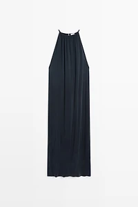 Flowing midi dress with pleats - STUDIO