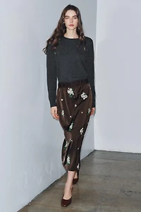 ZW COLLECTION LIMITED EDITION SEQUINED EMBROIDERED SKIRT