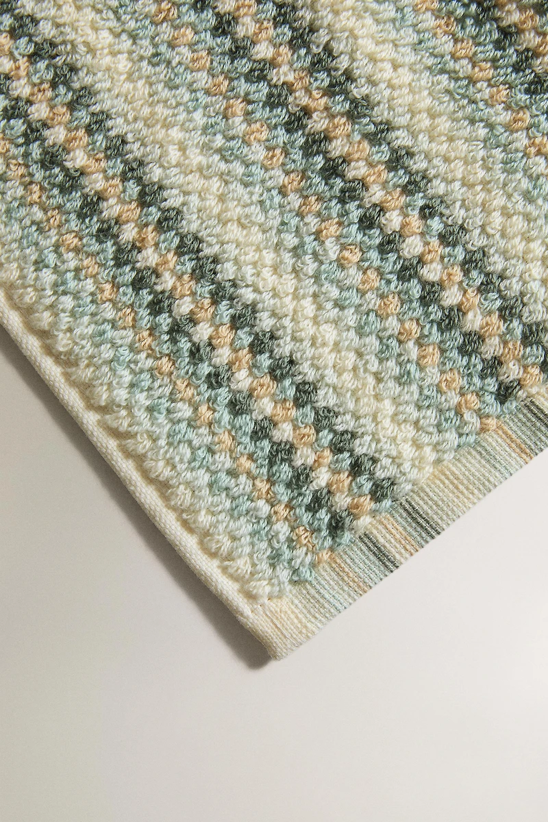 COTTON STRIPED BATH TOWEL