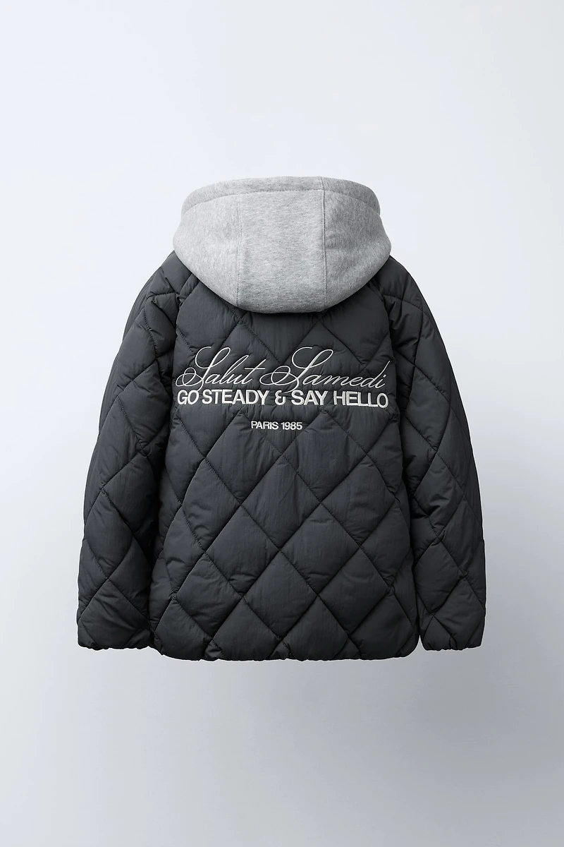 VESTE REMBOURRÉE À CAPUCHE AMOVIBLE