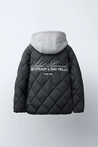 VESTE REMBOURRÉE À CAPUCHE AMOVIBLE